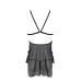 Сорочка Passion DELIENA CHEMISE XXL/XXXL black, стрінги із заниженою талією
