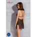 Сорочка Passion DELIENA CHEMISE XXL/XXXL black, стрінги із заниженою талією