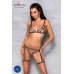 Еротичний комплект спідньої білизни Passion GABI SET S/M beige, трусики з гартерами