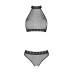 Білизна з відкритим доступом Passion MOONLIGHT SET S/M black, топ, стрінги