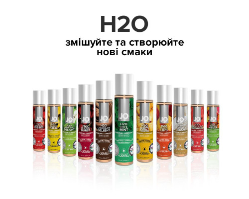 Змазка на водній основі JO H2O — Cool Mint (120 мл) без цукру, рослинний гліцерин