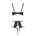 Комплект білизни Passion TASMINA SET XXL/XXXL black, ліф, високі трусики з корсетом ззаду