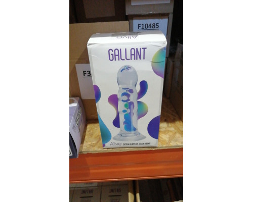 Прозорий фалоімітатор Alive Gallant Jelly Dildo  (м'ята упаковка!!!)