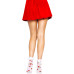 Шкарпетки жіночі з полуничним принтом Leg Avenue Strawberry ruffle top anklets One size, мереживні м