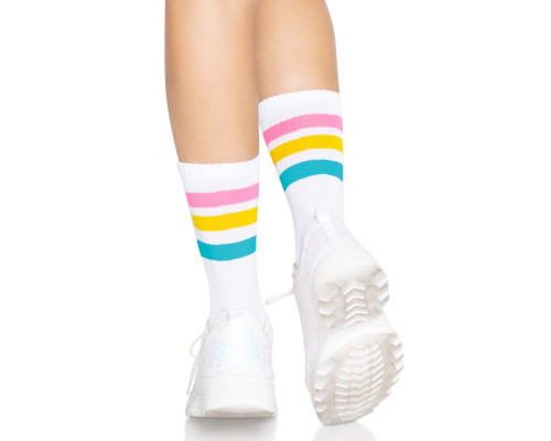 Шкарпетки жіночі в смужку Leg Avenue Pride crew socks Pansexual, 37–43 розмір