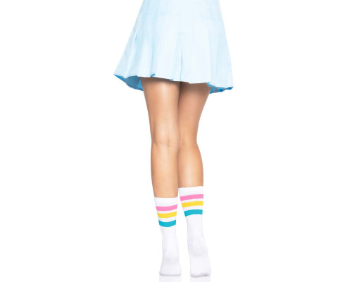 Шкарпетки жіночі в смужку Leg Avenue Pride crew socks Pansexual, 37–43 розмір