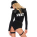 Костюм еротичних спецсил Leg Avenue SWAT Team Babe XS, боді, пояс, підв’язки, іграшкова рація, кепка