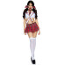 Костюм школярки Leg Avenue Miss Prep School XS, топ, спідниця, краватка, бантики