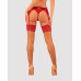 Панчохи під пояс із широким мереживом Obsessive Lacelove stockings M/L
