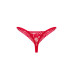 Мереживні стрінги Obsessive Lacelove thong XS/S Red, низька посадка