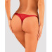Мереживні стрінги Obsessive Lacelove thong M/L Red, низька посадка