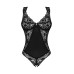 Мереживне боді Obsessive Donna Dream crotchless teddy M/L Black, відкритий доступ