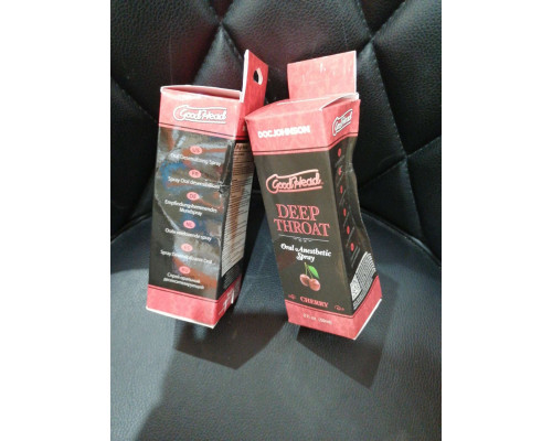 Спрей для минета Doc Johnson GoodHead DeepThroat Spray – Wild Cherry 59 мл  (мятая упаковка!!!)