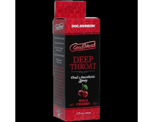 Спрей для минета Doc Johnson GoodHead DeepThroat Spray – Wild Cherry 59 мл  (мятая упаковка!!!)
