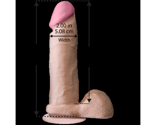 Фаллоимитатор Doc Johnson The Realistic Cock 8 inch White - ULTRASKYN, Vack-U-Lock (мятая упаковка)