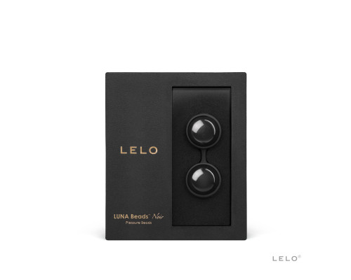 Вагінальні кульки LELO Luna Beads Noir Black, зміщений центр ваги, діаметр 2,9 см, 2х37 г