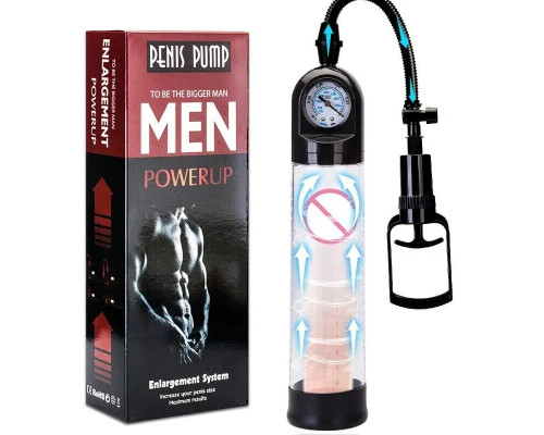 Вакуумна помпа Men Powerup зі стрілковим манометром і ручним насосом