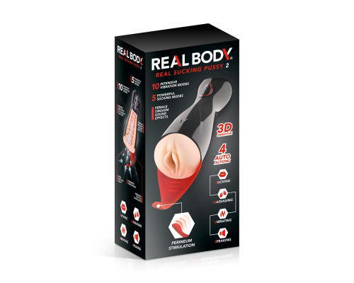 Мастурбатор-вагіна Real Body — Real Sucking Pussy 2 (м'яте паковання!!!)