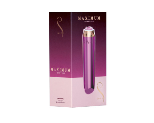 Віброкуля Swan Maximum + Comfy Cuff Pink, суперпотужна, різна інтенсивність, силіконова манжета