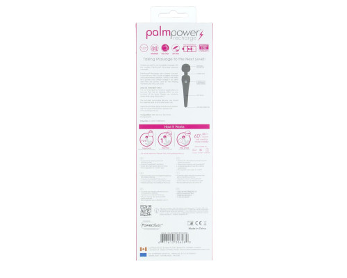 Вібромасажер PalmPower Recharge Pink, перезаряджуваний, гнучка головка, тревел-замок