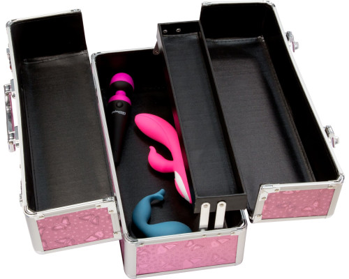 Великий кейс для зберігання секс-іграшок BMS Factory Large Lokable Vibrator Case Pink, кодовий замок