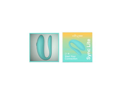 Смарт-вібратор для пар We-Vibe Sync Lite Aqua, 10 віброрежимів, можна поєднувати з проникним сексом