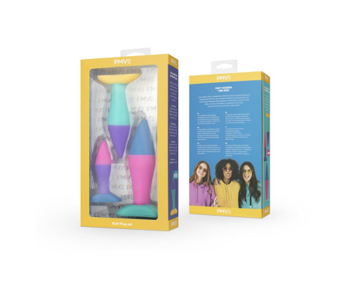 Набір анальних пробок PMV20 Koda – Butt Plug Set, діаметр 2,9 см, 3,9 см, 5 см