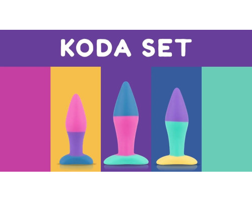 Набір анальних пробок PMV20 Koda – Butt Plug Set, діаметр 2,9 см, 3,9 см, 5 см