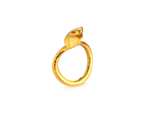 Ерекційне кільце з головою кобри Master Series: Cobra King Golden Cock Ring