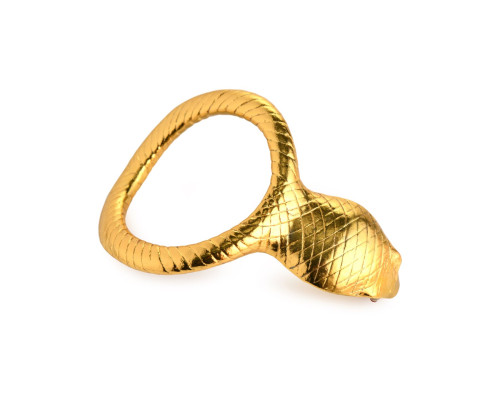 Ерекційне кільце з головою кобри Master Series: Cobra King Golden Cock Ring