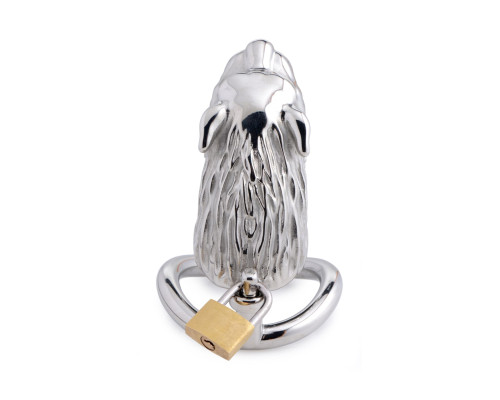 Клітка для пеніса Master Series: Tiger King Cock Cage With Lock, три кільця, замок, три ключі