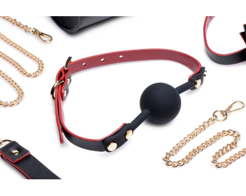 Набір БДСМ з дорожньою сумкою Master Series: Bow — Luxury BDSM Set With Travel Bag, 11 предметів