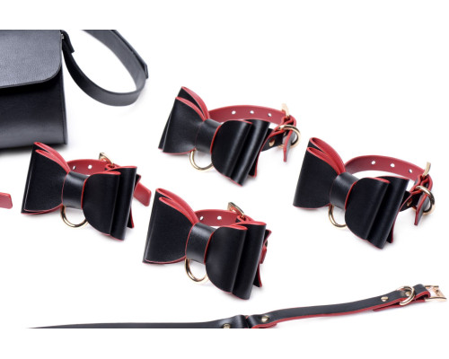 Набір БДСМ з дорожньою сумкою Master Series: Bow — Luxury BDSM Set With Travel Bag, 11 предметів