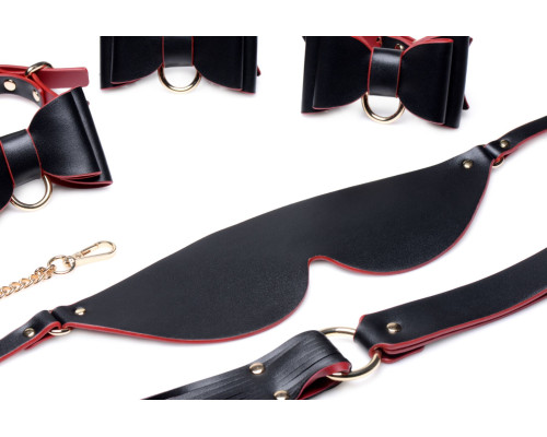Набір БДСМ з дорожньою сумкою Master Series: Bow — Luxury BDSM Set With Travel Bag, 11 предметів