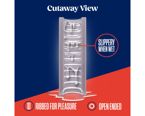 Мастурбатор Blush Rize – Ribz Glow in the Dark Masturbator – Clear, нейтральний, світиться в темряві