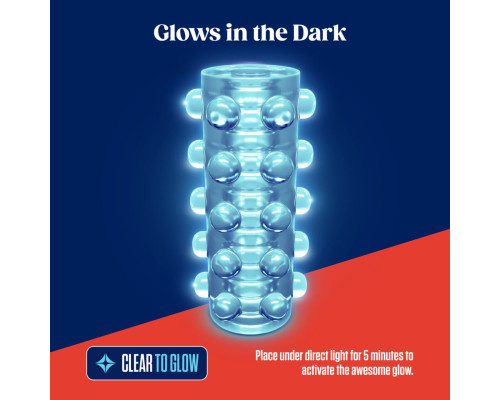 Мастурбатор Blush Rize – Swich Glow in the Dark Masturbator Clear, двосторонній, світиться в темряві