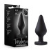 Анальна пробка Blush Temptasia – Fuck Me Anal Plug – Black, основа у вигляді сердечка