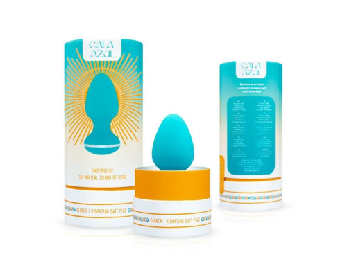 Анальна вібропробка Cala Azul – Blanca Vibrating anal plug, 10 режимів
