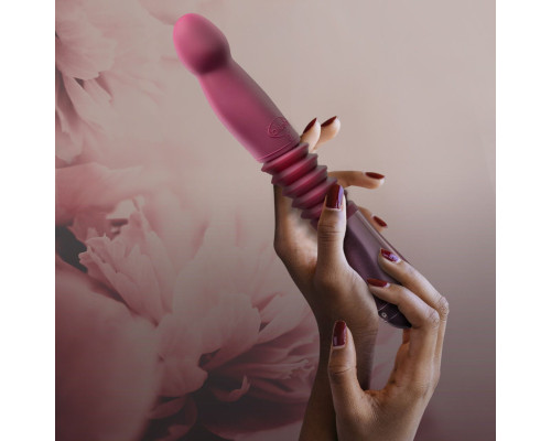 Пульсатор для точки G Blush Temptasia – Trixie Thrusting Dildo – Wine Red, 3 швидкості