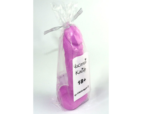 Мыло в форме пениса Чистый Кайф Violet size L, крафтове мило-член, натуральне