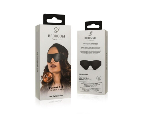 Маска Bedroom Fantasies: Faux Leather Blindfold, чорна