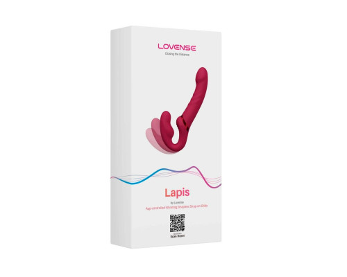 Безремінний смарт-страпон Lovense Lapis vibrating strapless strap-on, 3 мотори
