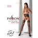 Еротичні колготки-бодістокінг з плетінням на стегнах Passion S030 One Size, white, квітковий візерун