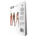Бодістокінг з безліччю бретелей Passion BS095 One Size, red, імітація пояса та панчіх, з доступом