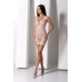 Мінісукня з вертикальним візерунком Passion BS097 One Size, white, плетіння з боків