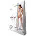 Бодістокінг з плетінням на животику Passion BS100 One Size, white, декоративний шов, з доступом