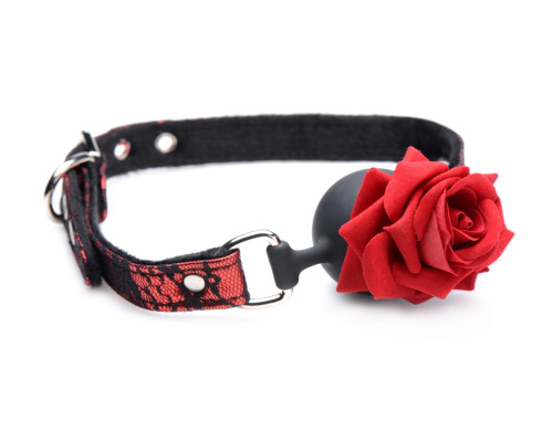 Кляп Master Series Eye-Catching Ball Gag With Rose (мятая упаковка!!!)