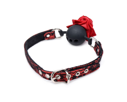 Кляп Master Series Eye-Catching Ball Gag With Rose (мятая упаковка!!!)