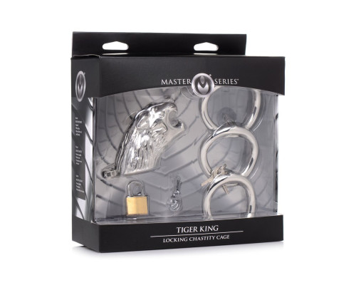 Клетка для члена Master Series Tiger King Cock Cage With Lock (мятая упаковка!!!)