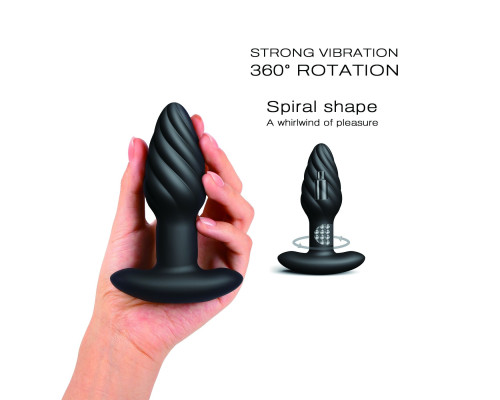 Анальна пробка з вібрацією та перлинним масажем Dorcel Spin Plug, макс. діам. 3,8 см, пульт ДК